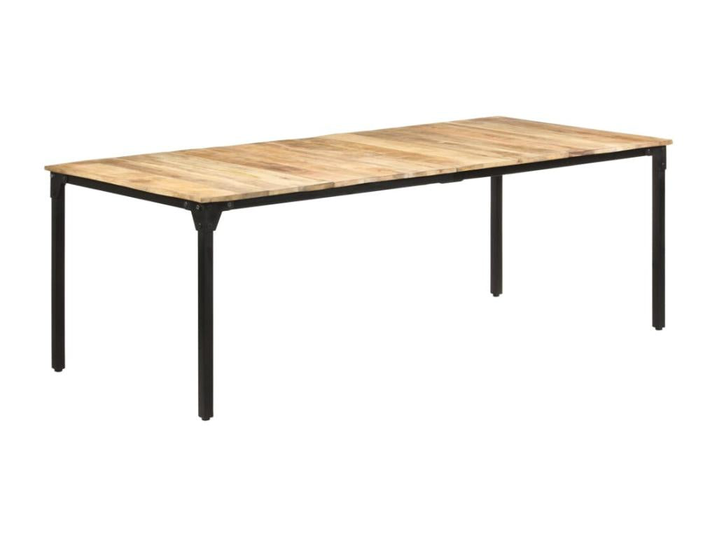 Table de salle à manger 220x100x76 cm Bois de manguier brut CZJB29477