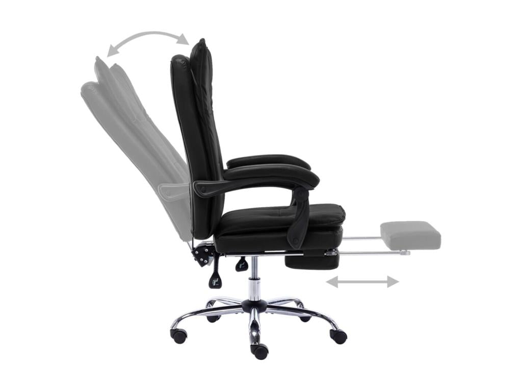 Chaise de bureau Noir Similicuir 8 MEPA51807