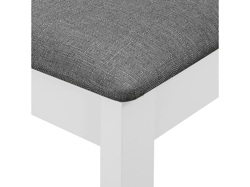 Chaises à manger avec coussins lot de 4 blanc bois solide OBFV37485