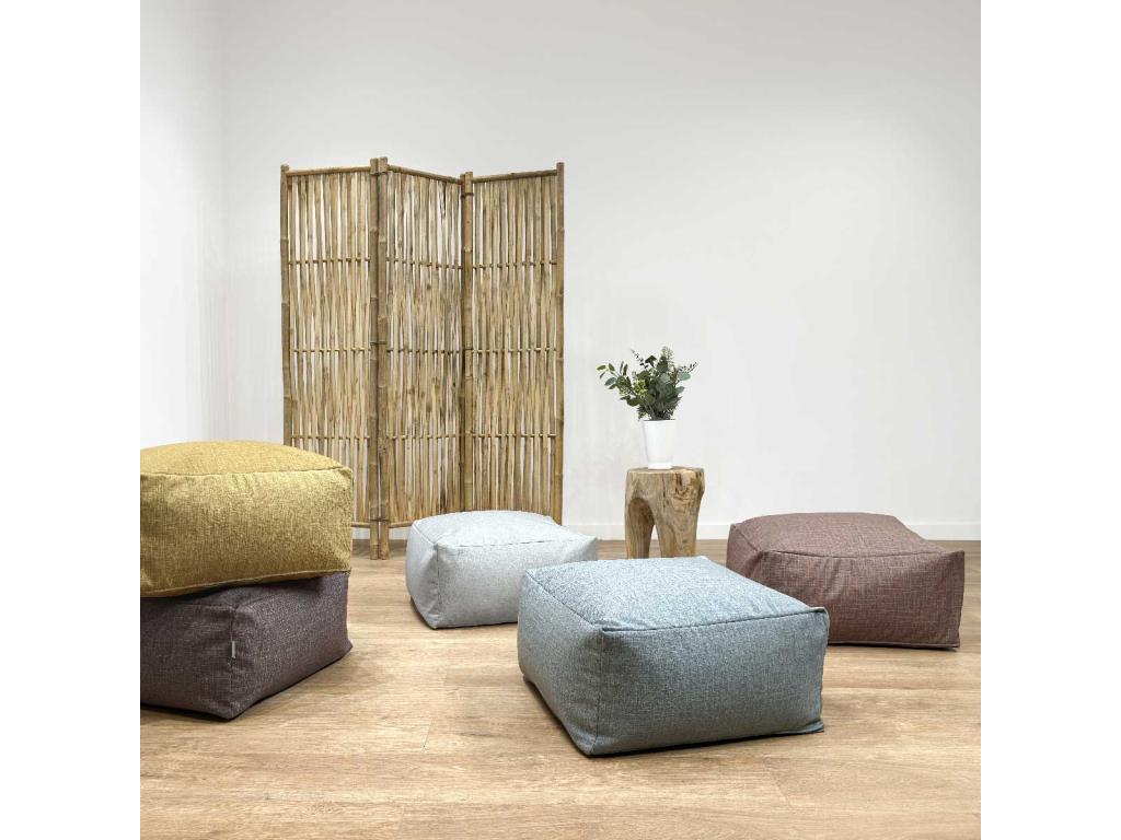 Pouf amovible Ventoriq 50x50x25 cm ocre MXRQ63044