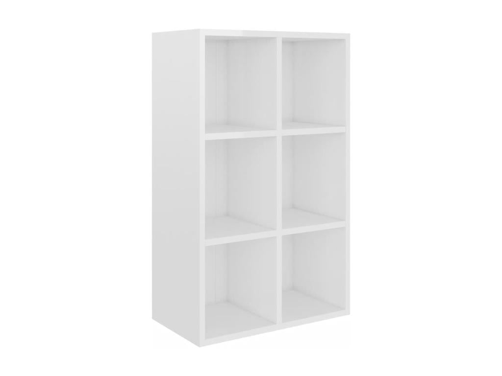 Bibliothèque/Buffet Blanc brillant 66x30x97,8 cm Aggloméré OFTG94360