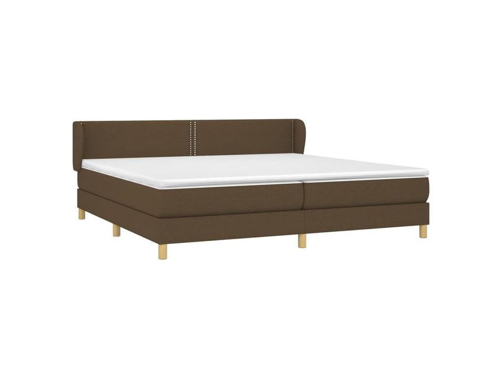 Sommier à Ventoriq de lit avec matelas Marron foncé 200x200 ORTZ46692