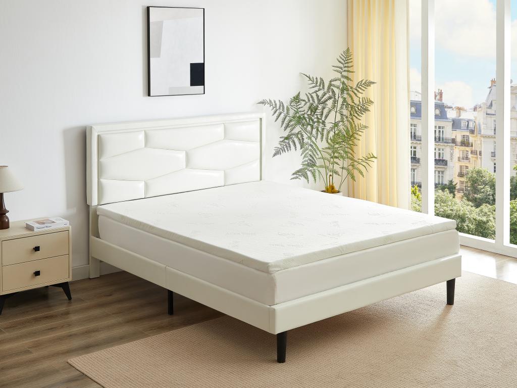 Surmatelas 180x200 cm luxe mémoire de forme coutil aloe Boislis ép.5cm - Boislis QZHN75395