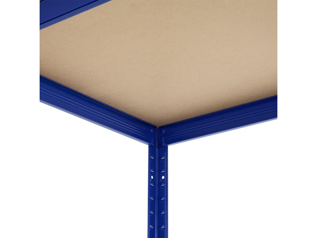 Etagère Modulable avec 5 Tablettes Ajustables 180x120x60cm 1250Kg Bleu Ventoriq ZDIS71285