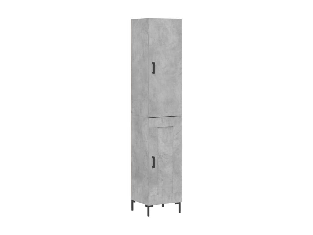 Buffet haut Gris béton 34,5x34x180 cm Bois d'ingénierie OIHS74774