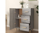Buffet Boislis gris 69,5x34x90 cm bois d'ingénierie DEEQ15888