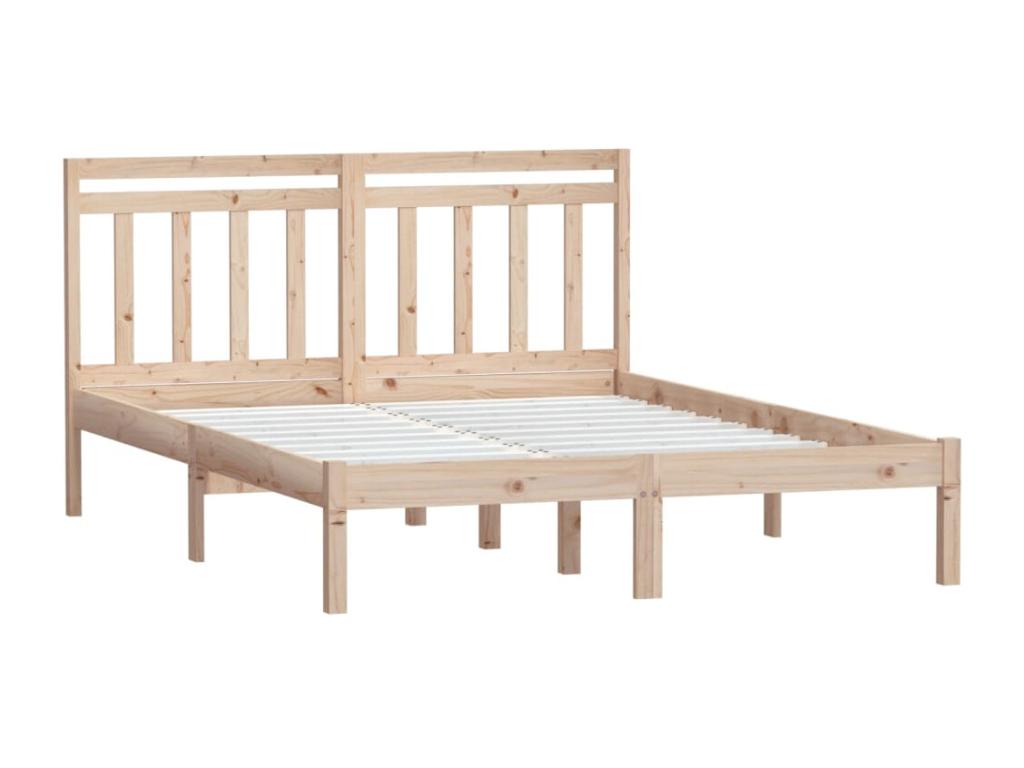 Cadre de lit sans matelas bois massif MGOJ36667