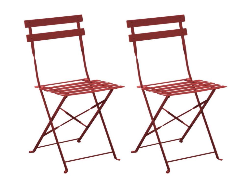 Chaises pliantes en acier Boislis Lot de 2 CLLA00913