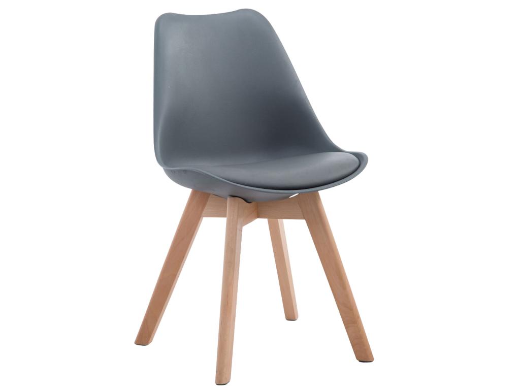 chaise salle à manger - Similicuir / Bois - Gris - Ventoriq V2 XSMU62400