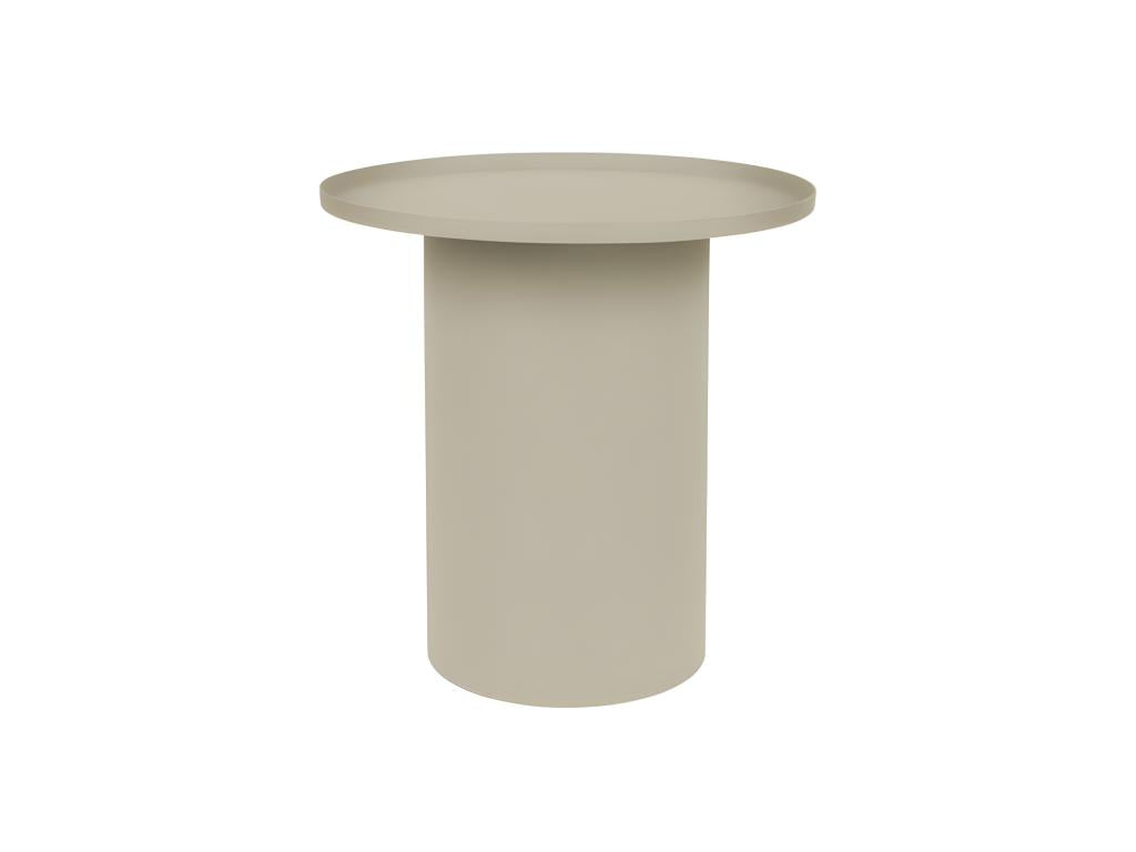 Mobenze - Table d'appoint ronde en métal 45,5 cm - Blanc ivoire DTYR04040