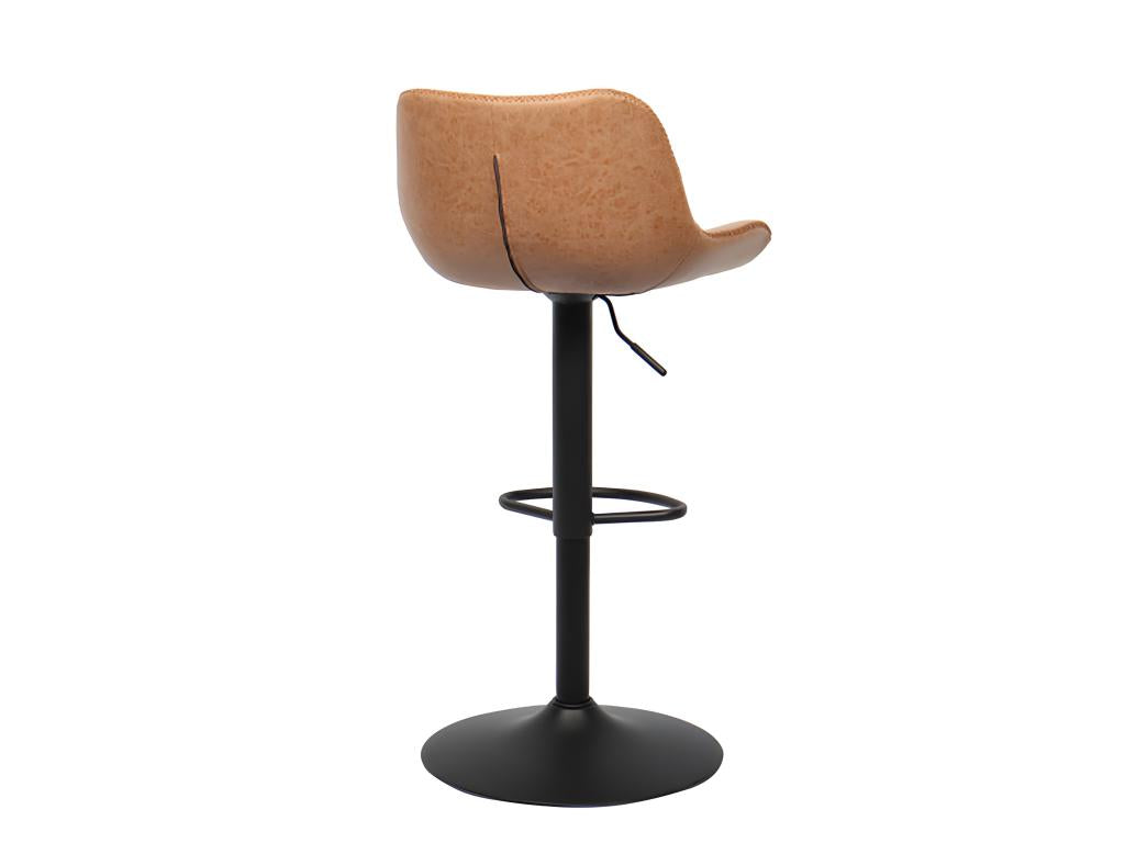 Tabouret de bar réglable Ventoriq PU cognac QSVQ76759