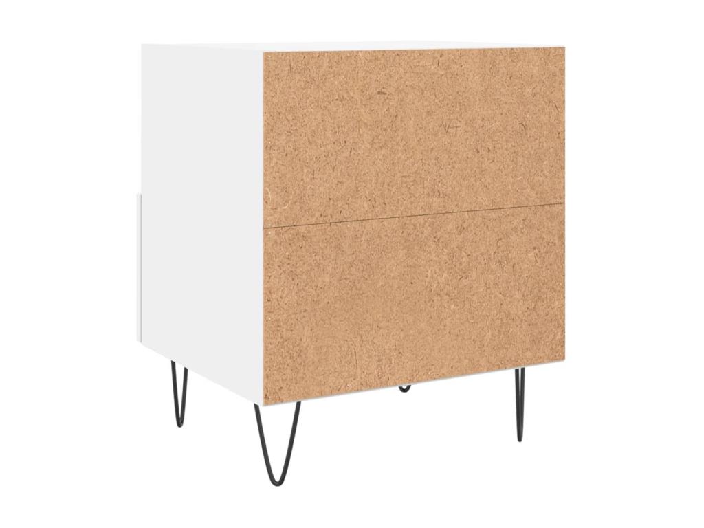 Table de chevet blanc 40x35x47,5 cm bois d'ingénierie MYYW34044