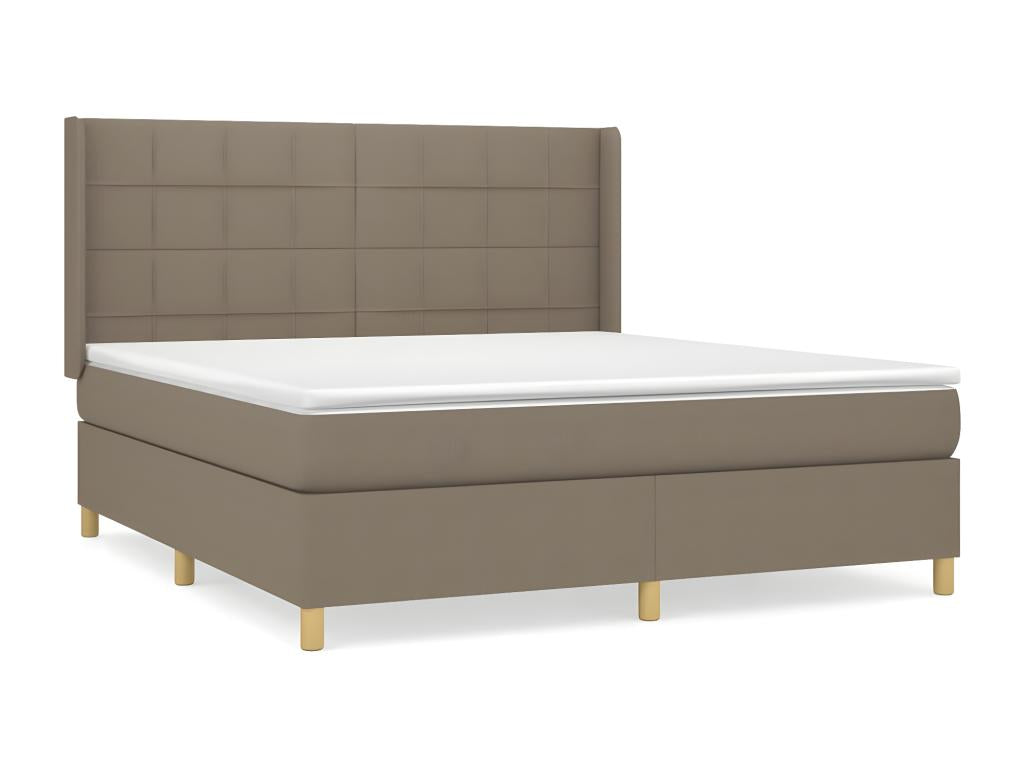Lit à sommier tapissier avec matelas Ventoriq 180x200 cm Tissu WYAZ20856