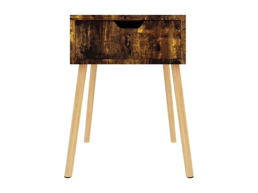 Tables de chevet 2 pcs Chêne fumé 40x40x56 cm Bois d'ingénierie TIQE68639