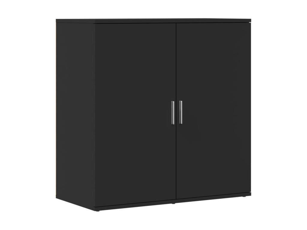 Buffet noir 79x38x80 cm bois d'ingénierie WXLS51908