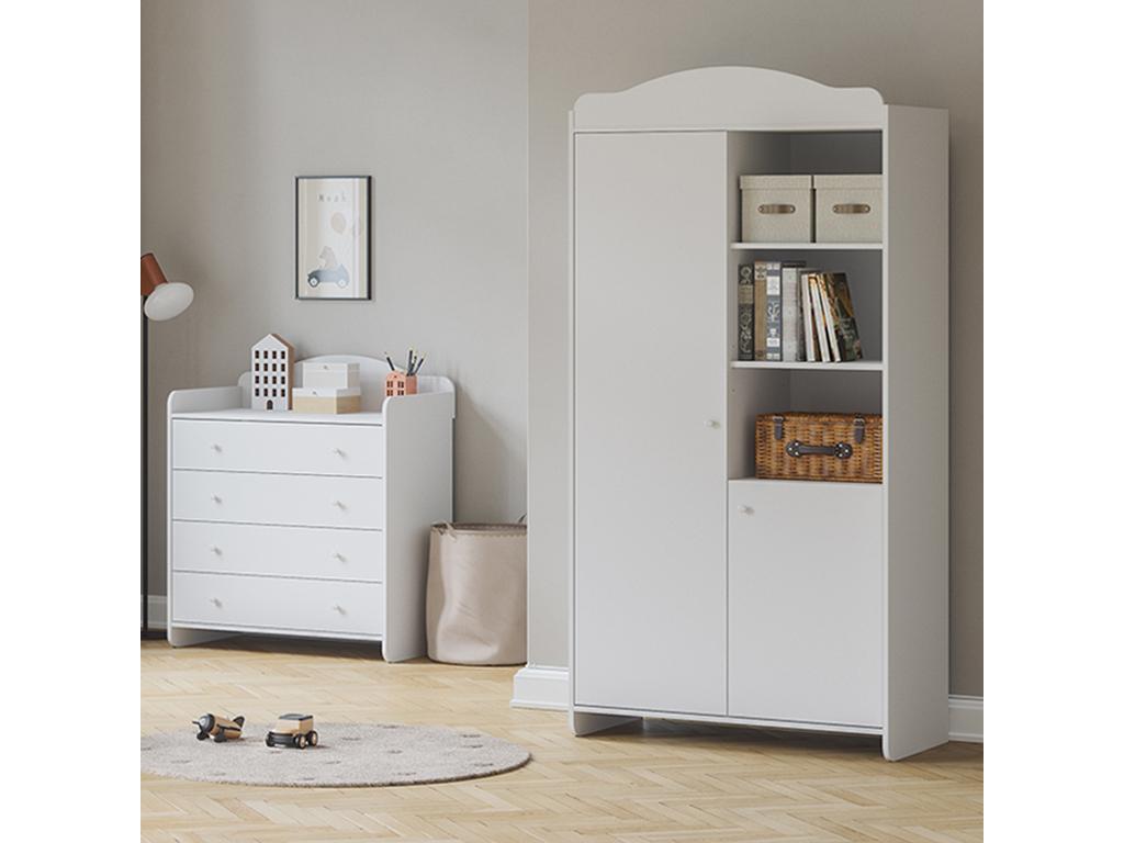 Armoire 2 portes Ventoriq Blanc EHPA80809