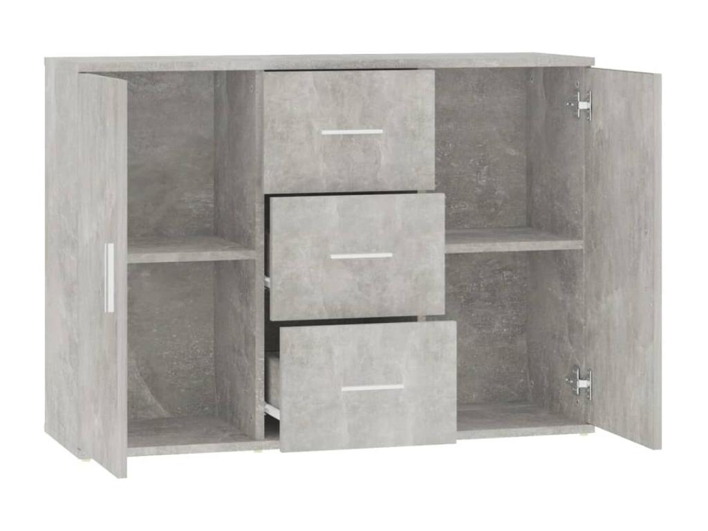 Buffet Gris béton 91x29,5x65 cm Bois d'ingénierie LCXG12036