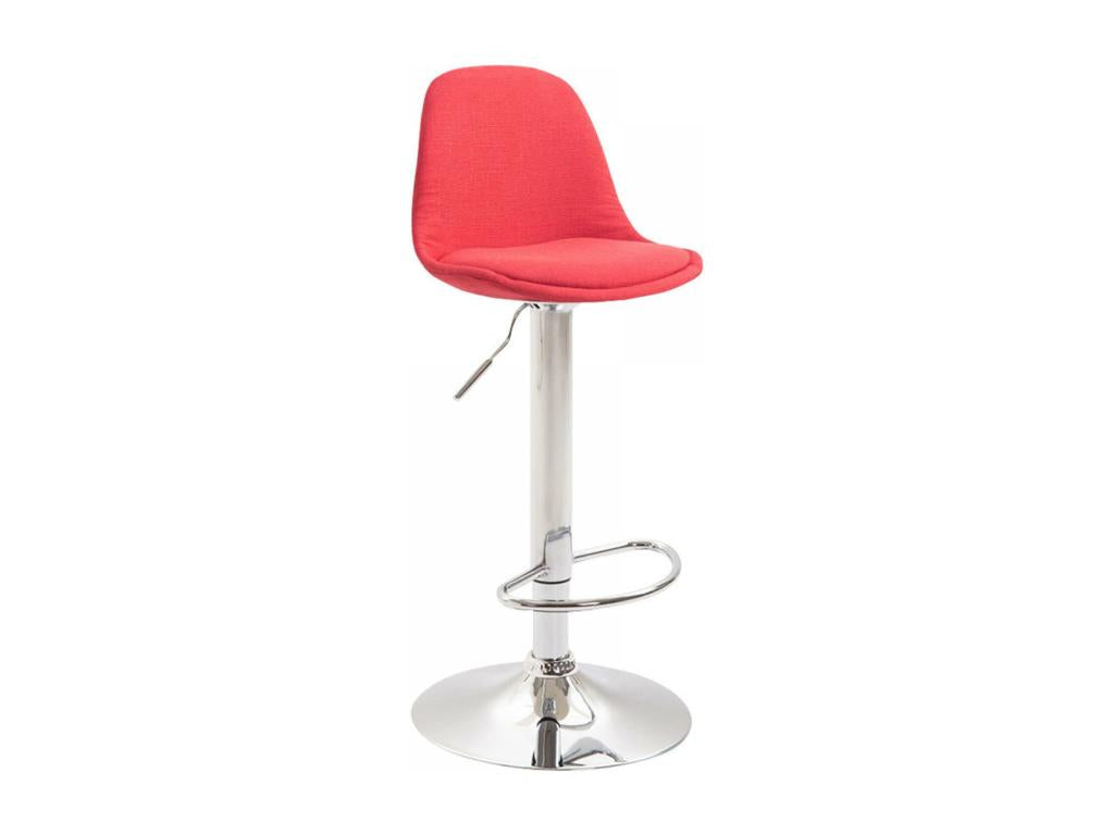 Tabouret de bar - Tissu / Métal - Rouge - Ventoriq BFGB76205