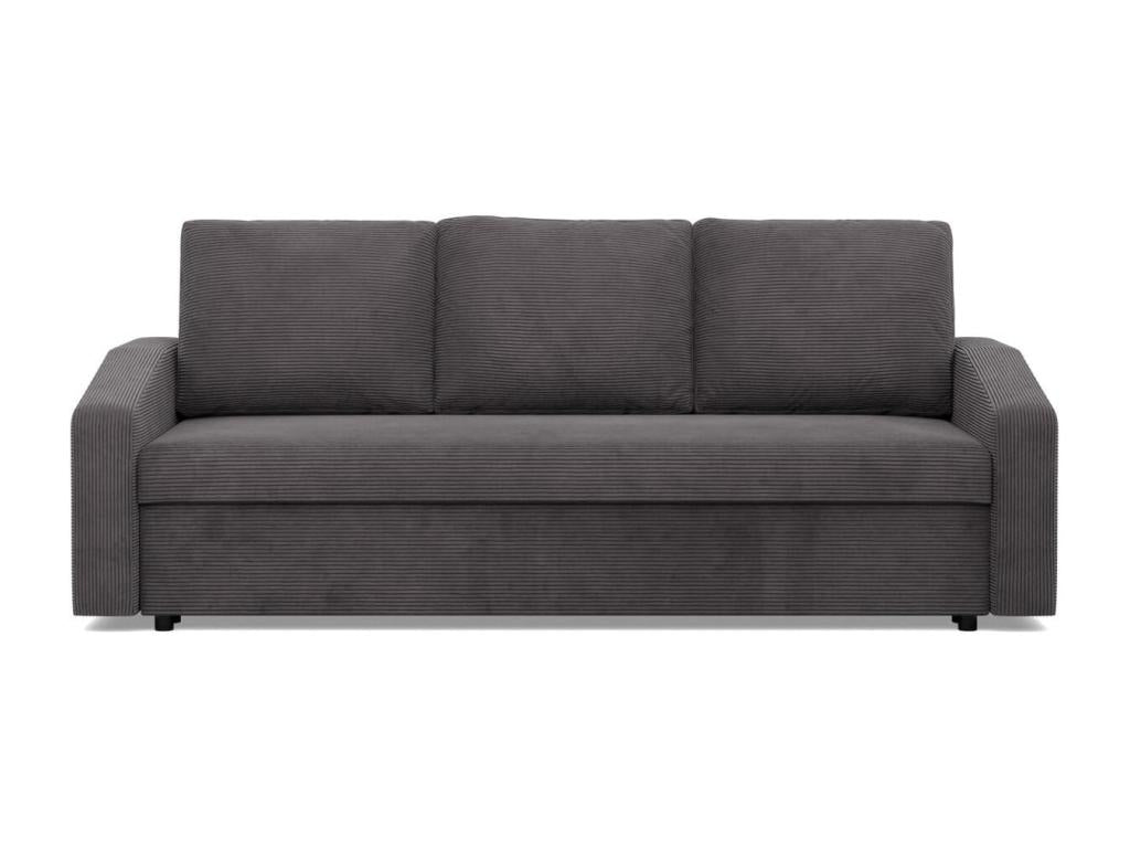 Canapé 3 places avec fonction sommeil Ventoriq - Gris foncé FROO40683