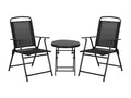 Ensemble Mobenze de jardin 3 pièces chaises pliables table basse NSTY15260