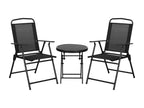 Ensemble Mobenze de jardin 3 pièces chaises pliables table basse NSTY15260