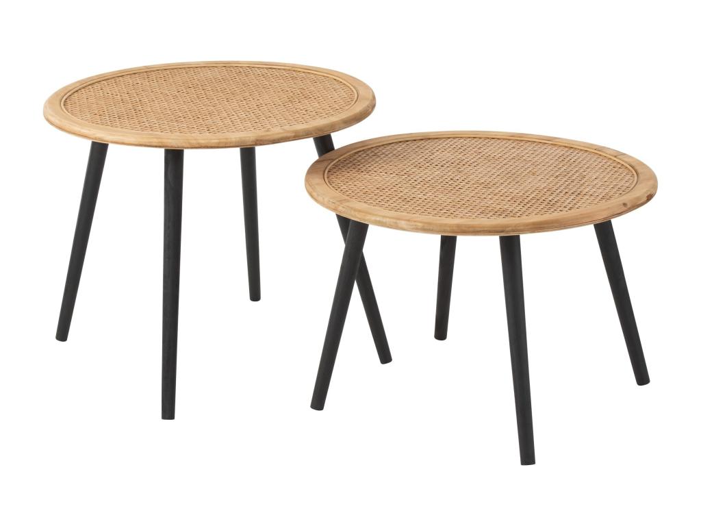 Lot de 2 Tables d'Appoint Ventoriq 68cm Naturel IUQU50757