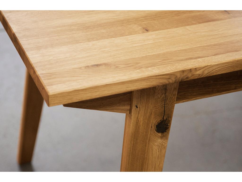 RETRO - Table en chêne sauvage huilé naturel 100x160 QNXM44145