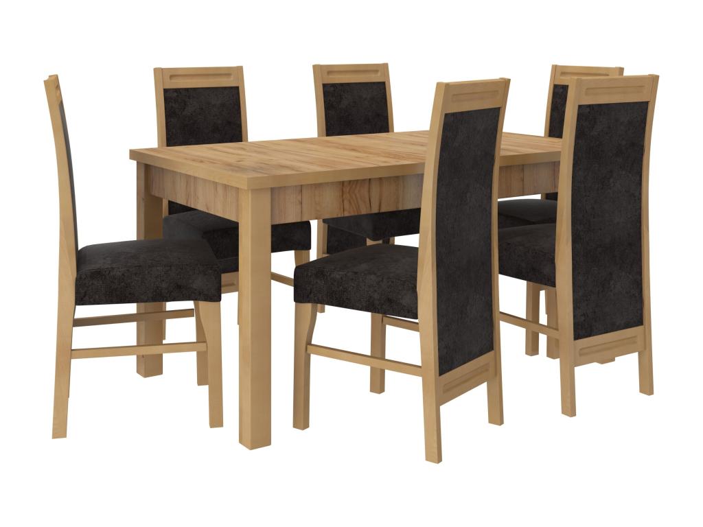 Chaise bois de hêtre clair et tissu au choix Ventoriq-Tissu 27122 UBIQ88920