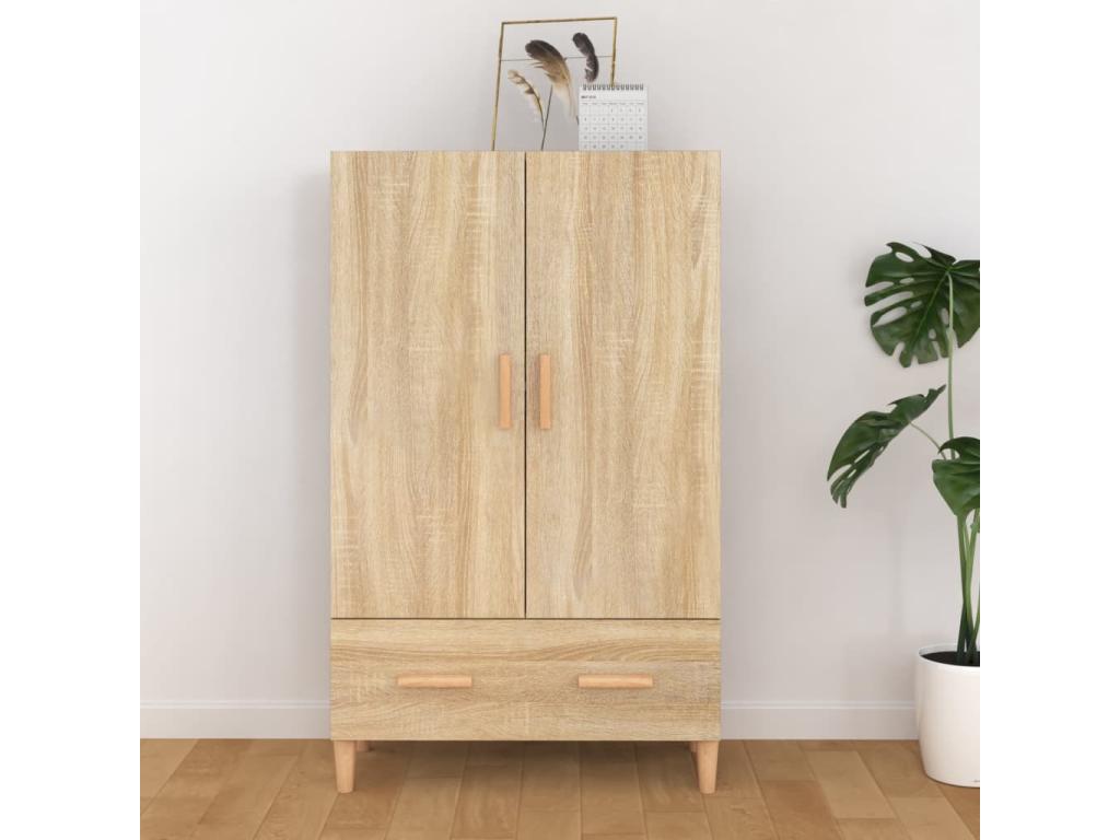 Buffet haut Chêne Ventoriq 70x31x115 cm Bois d'ingénierie HGJG29630