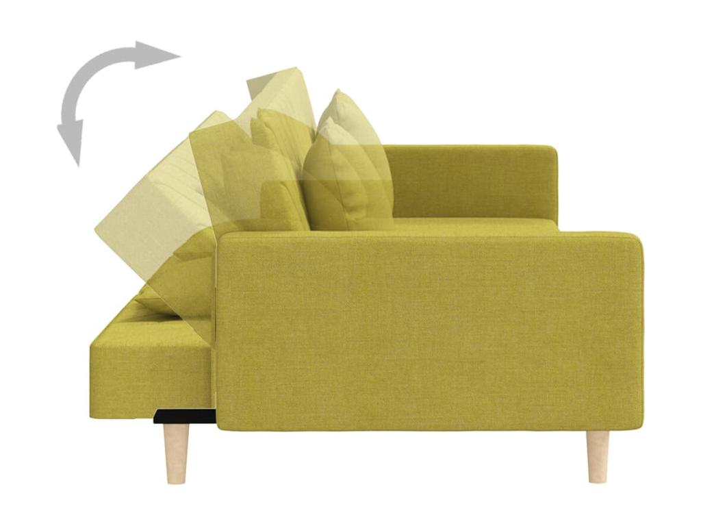 Canapé-lit à 2 places avec deux oreillers Vert Tissu KXDV81235