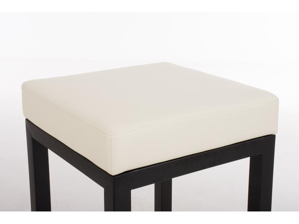 Tabouret de bar x1 métal crème 41x41x80 cm 10 0005407 BGDG44965