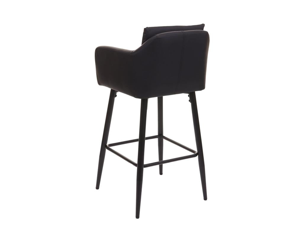 Tabouret de bar Ventoriq-H93 lot de 2 similicuir noir YMZH73429