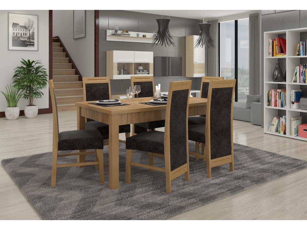 Chaise bois de hêtre clair et tissu au choix Ventoriq-Tissu 27122 UBIQ88920