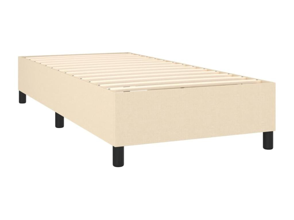 Lit à sommier tapissier et matelas Crème 90x190 cm Tissu WDDI38705
