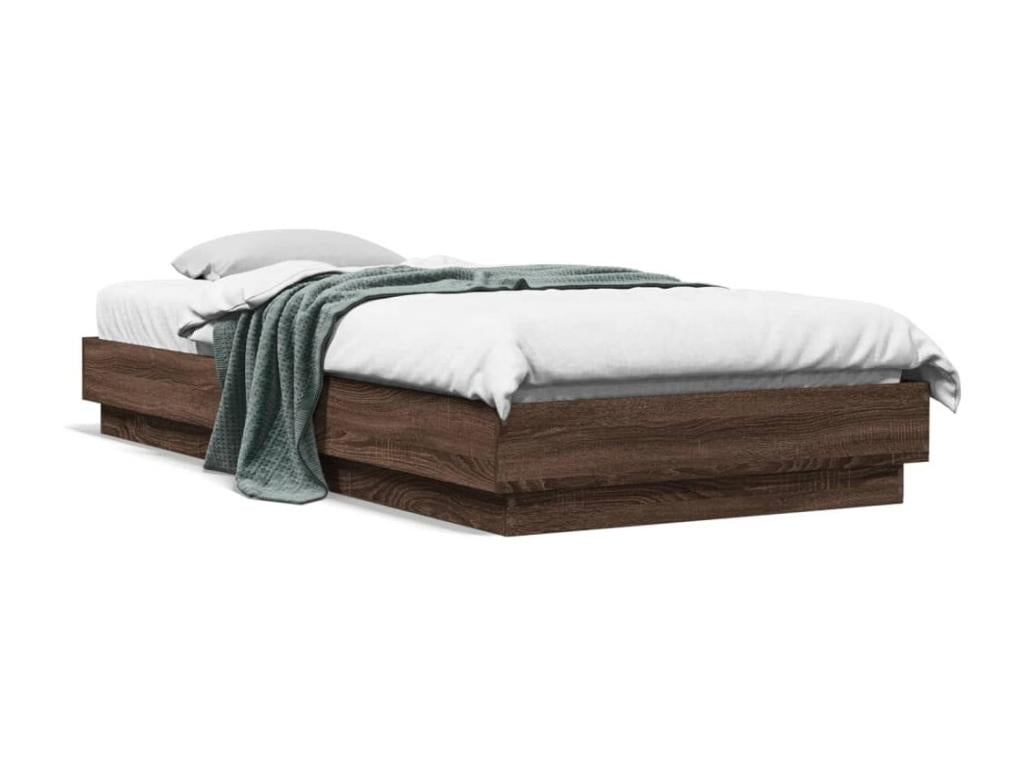Cadre de lit sans matelas chêne marron 100x200 cm CKKQ02855