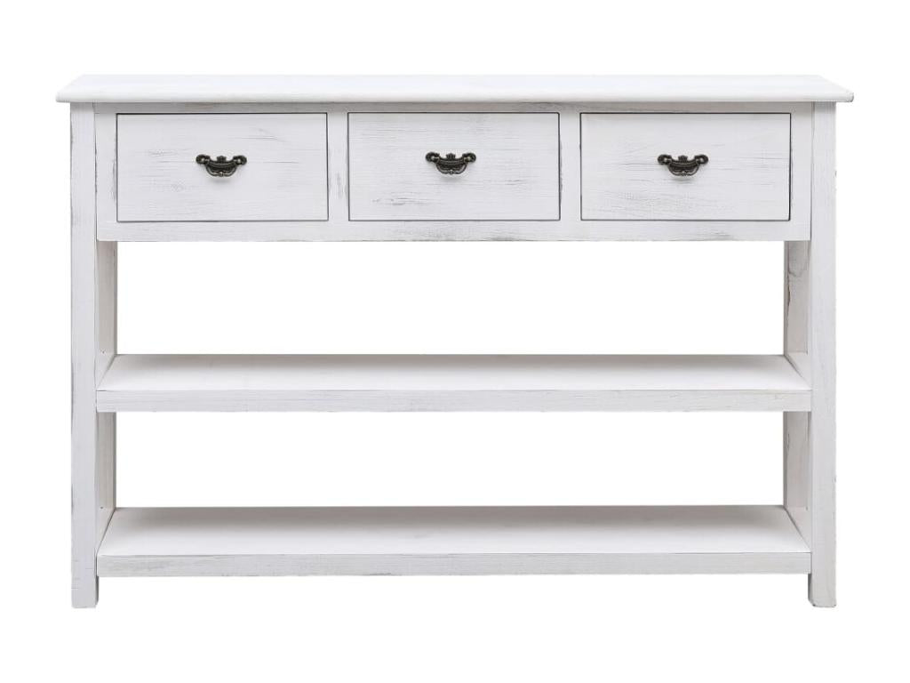 Buffet Antique Blanc 115x30x76 cm Bois VOQK53825