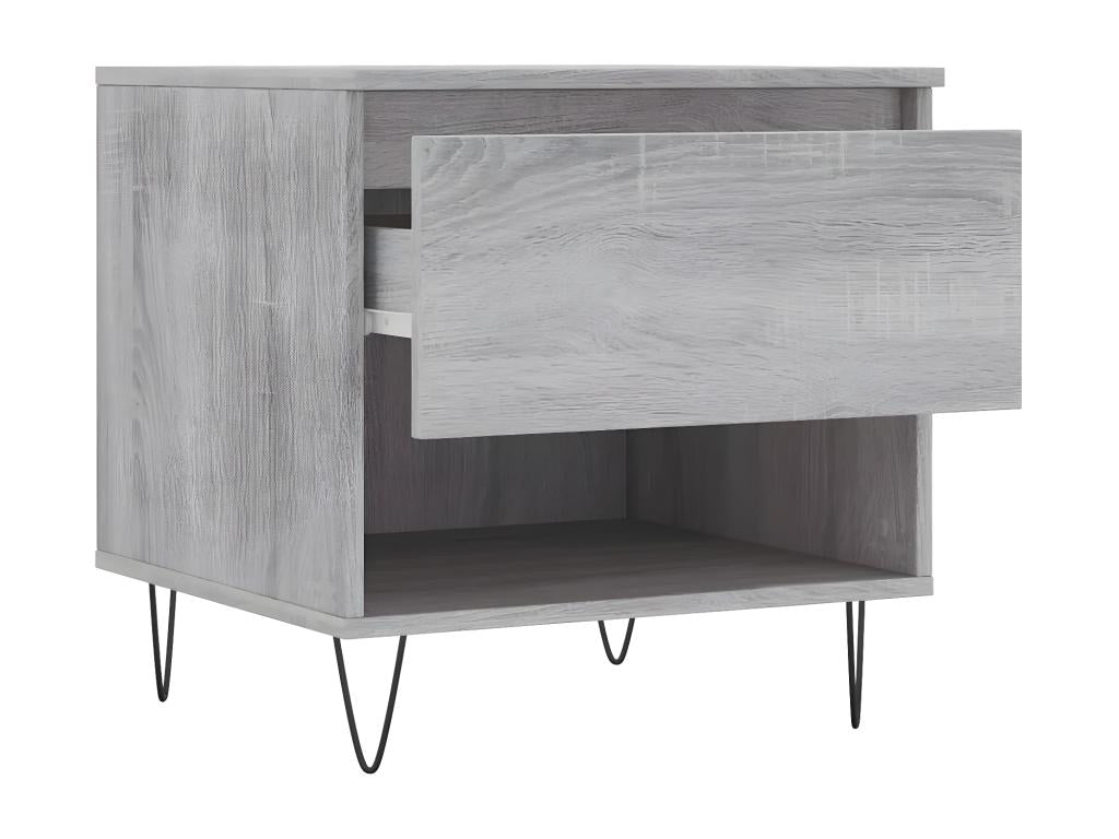 Table basse Boislis gris 50x46x50 cm bois d'ingénierie RPMG54258