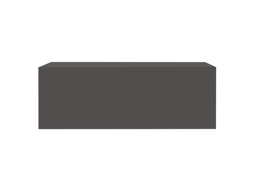 2x Table de nuit suspendue avec tiroir armoire de chevet moderne MDF gris foncé ASEJ65109