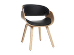 Chaise design noir et bois clair Ventoriq RHGV57108
