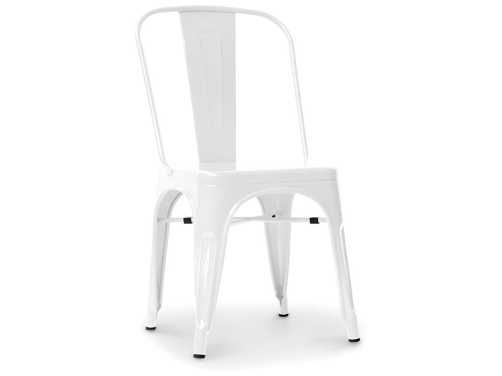 Chaise en acier de salle à manger - Design industriel - Nouvelle édition - Ventoriq Blanc MZII26331