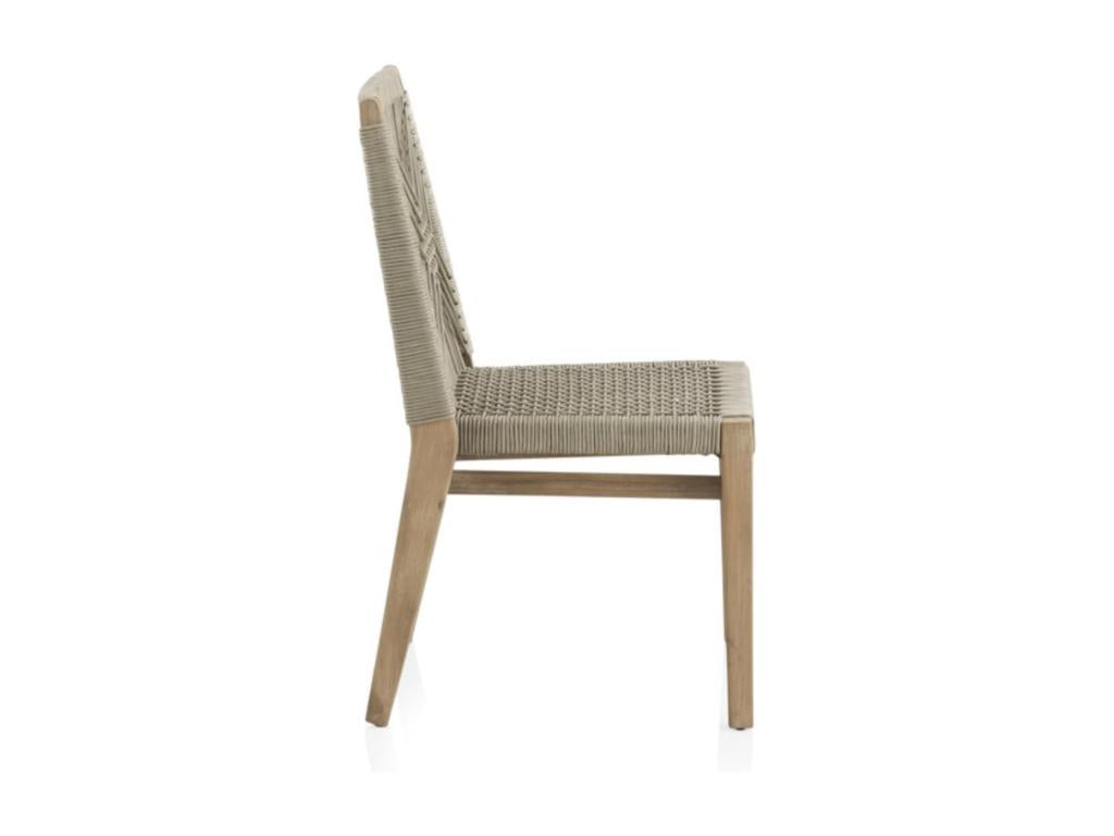 Lot de 4 chaises en Ventoriq et tressage de corde XOAM90752